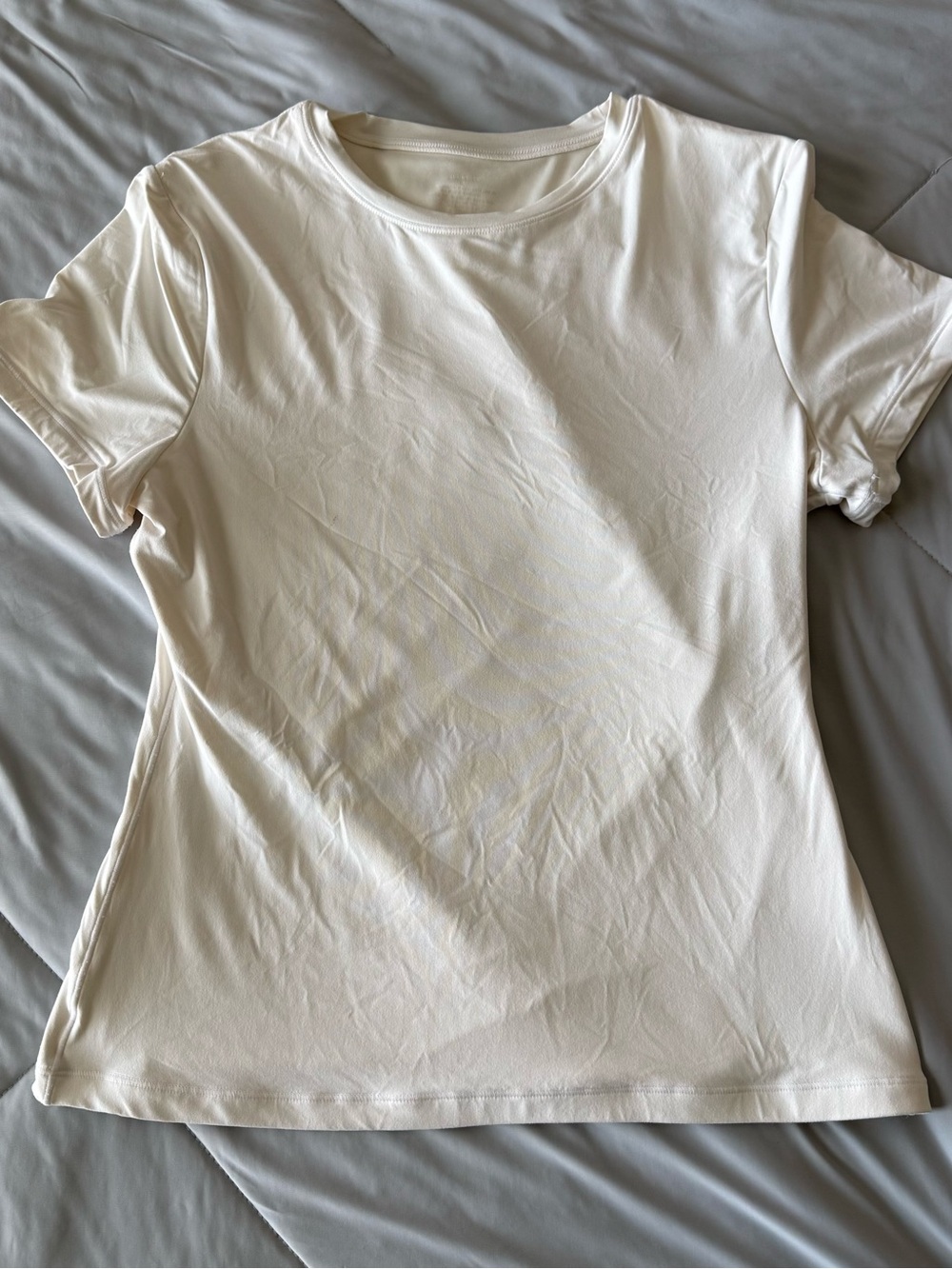 Suuksess Everyday Crewneck Short Sleeve Tee in Cream Butter Soft Material